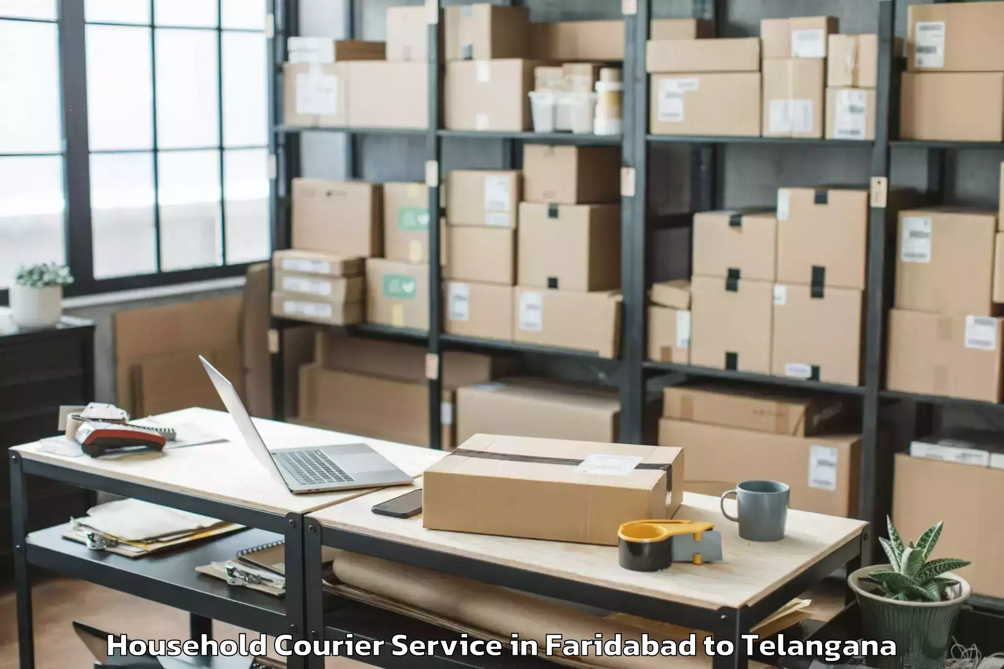 Affordable Faridabad to Tiryani Household Courier